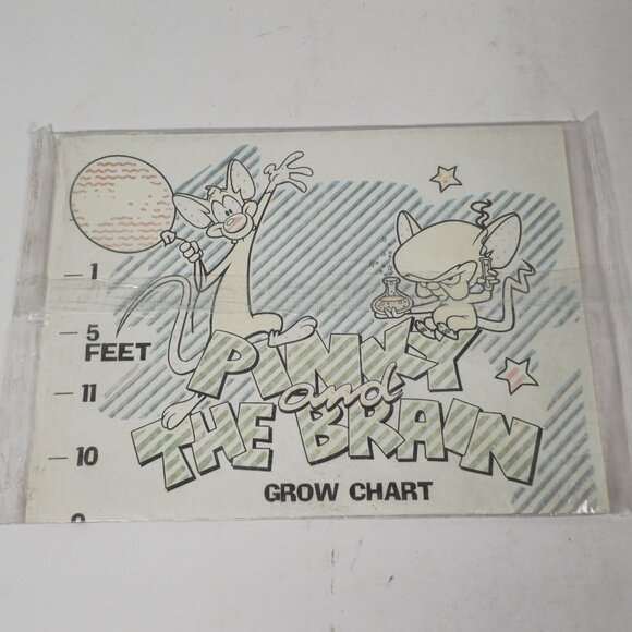 Pinky And The Brain 1997 Wendys Kids Meal Paint With Water Grow Chart - Picture 4 of 4